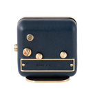 The 'Starry Sky' alarm clock's back, where brushed gold plating meets deep blue leather